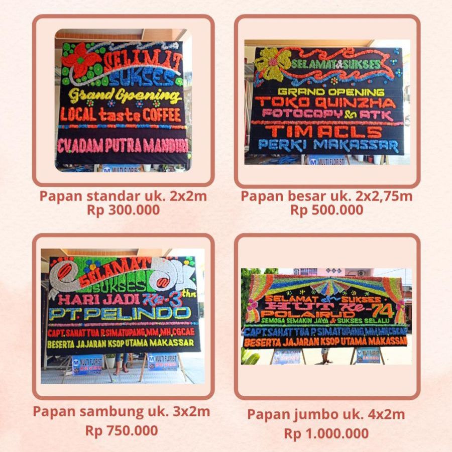 Papan Bunga Ucapan Selamat